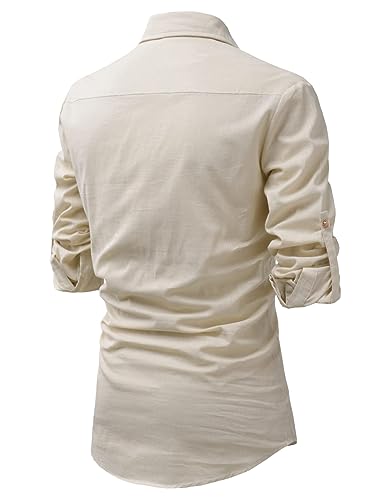 Image of Vida Loca Men Cotton Full Sleeve Casual Spread Collor Slim Fit Short Kurta for Men and Boys (Pack of 2)