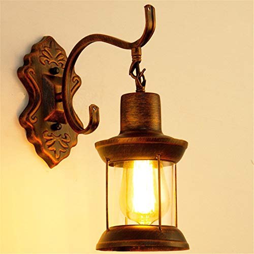 Preisvergleich Produktbild - wall lamp, retro - laterne, industrielle wind wand lampe,ein roter