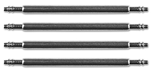 deBeer Set of 4 Watch Spring Bars - Pins - for Watch Bands and Watch Strap Buckles - Choice of Width Sizes 7mm through 28mm