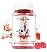 HMB and Leucine Gummies Supplements: HMB and Leucine Amino Acid for Men Women with L-Glutamine fo...