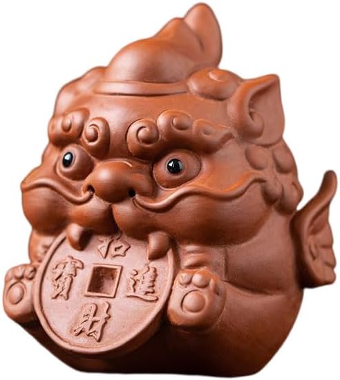 Chinese Zisha Dragon Tea Pet, Handmade Purple Clay Tea Pet for Kung Fu Tea Tray, Ceramic Decorate Kungfu Tea Tray Accessories (K) image 5