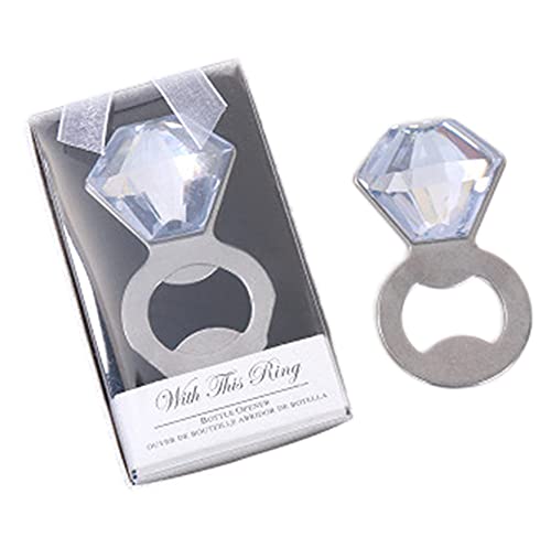 Skeleton Shine Sparkle Diamond Ring Bottle Opener With Exquisite Packaging, 12 Pcs Bottle Opener Beer Accessories Metal Stainless Steel Bottle Opener, Best Groomsman Gift (Style 4) #TOP3