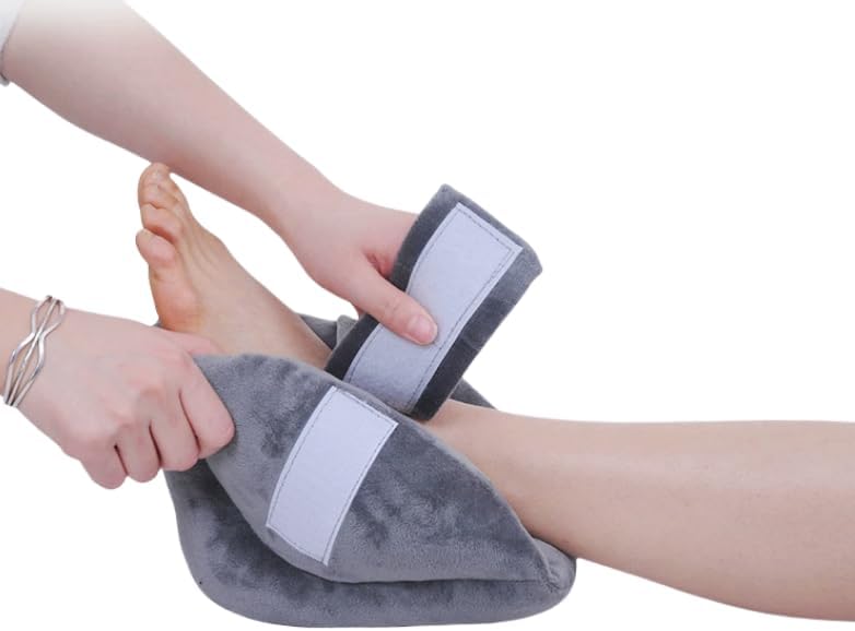 JIAHG Premium Heel Protector Cushion Bed Sores Foot Protector Pillow Ankle Protector Pads Anti-Bedsore Heel Support with Adjustable Straps Pressure Relief Foot Pillows for Elderly Bedridden Users - Image 3