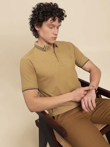 Image of Lux Nitro Men's Polo T-Shirt with Jacquard Collar | Half Sleeve Collar T-Shirt for Men | Casual & Office Wear