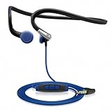 Sennheiser PMX 685i Sports In-Ear Neckband Headphones - Black/Blue, 3.5 mm, angled (Discontinued by...
