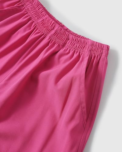Image of Girls Cargo Pants Elastic Waist Jogger Pants Loose Trousers with Pockets Sweatpants for Kids 4-14Years