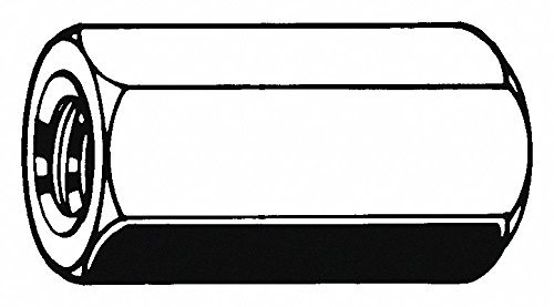 M6-1 Dia. x 18 mm L x 10 mm W 18-8 Steel Finish Coupling Nut, 100 pk. (2 Pieces)