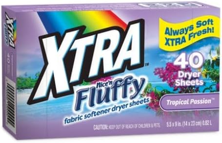 Fabric Softener Dryer Sheets, Tropical Passion, 120 Count, 4 Pack, Anti-Static, Gluten Free, Phosphate Free