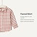 Amazon Essentials x Sofia Grainge Toddler Boys' Button Down Plaid Flannel Shirt, Ivory Raspberry Red Windowpane, 2T