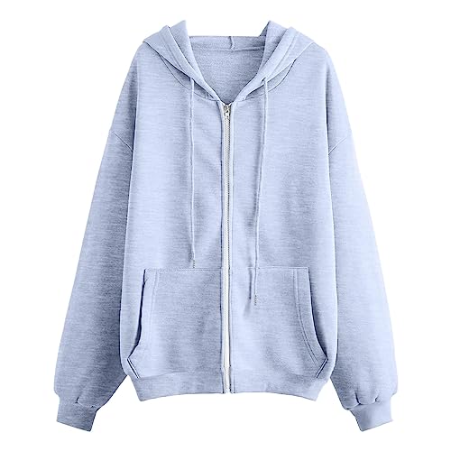 Sudadera gris con capucha y cremallera para mujer talla XL 3
