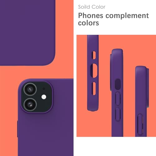 YATWIN Silicone Case for iPhone 12 Mini - Purple - Image 4