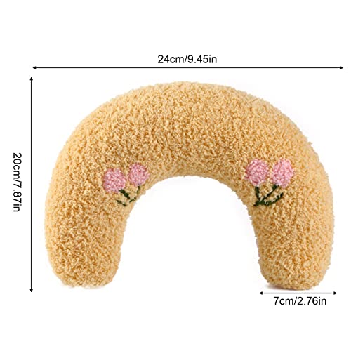 Almofada pequena para gato - Almofada algodão super macio,Brinquedos pelúcia pelúcia em forma U para