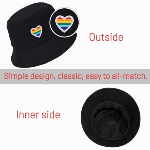 Image of Cotton Bucket Hat for Women Men Summer Travel Sun Beach Bucket Cap, Unisex Outdoor Fisherman Hat