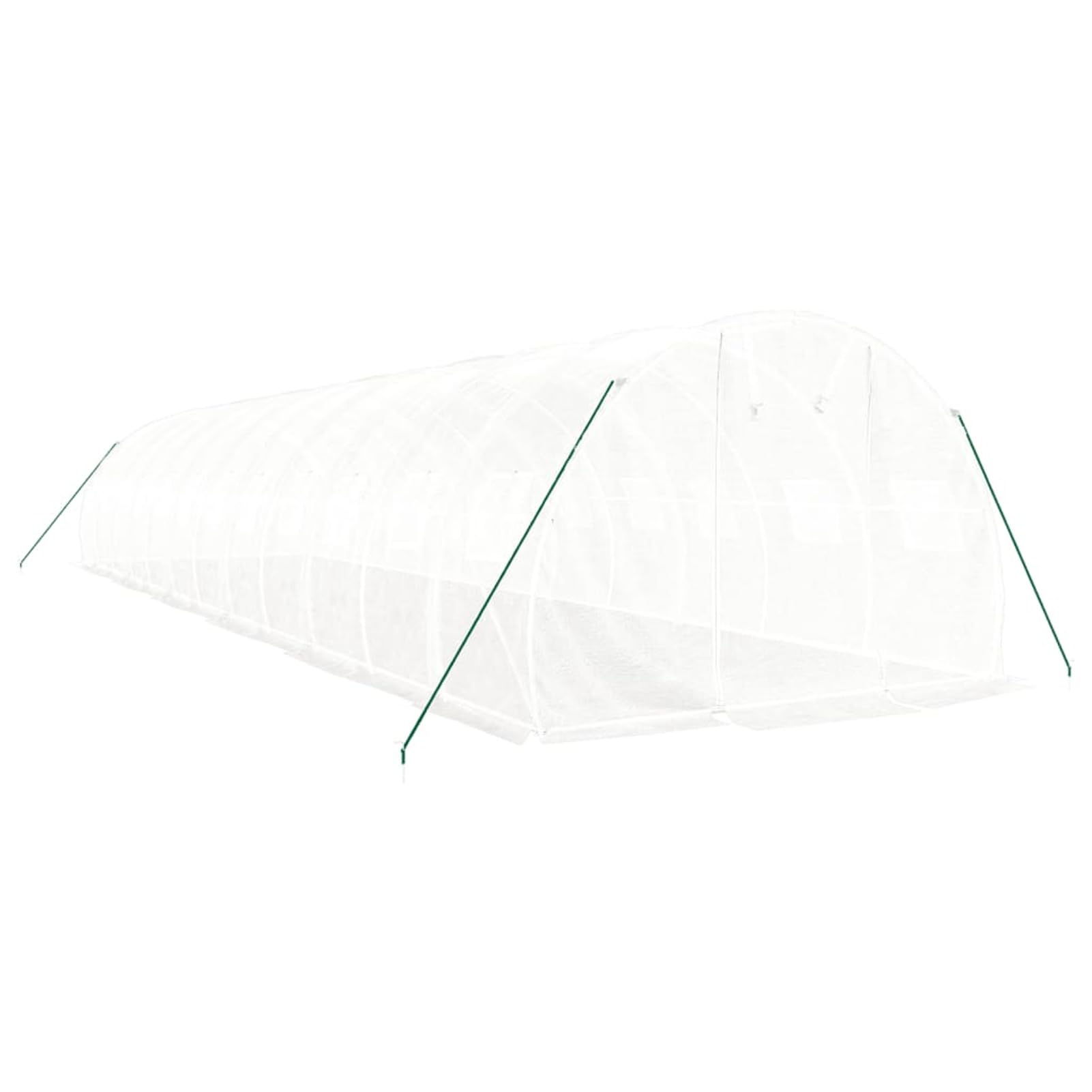 SECOLI Szklarnia foliowa, odporna na warunki zimowe, tunel foliowy, szklarnia ze stalową ramą, biała, 36 m², 12 x 3 x 2 m, szklarnia tunelowa, szklarnia, zimowa, odporna na mróz