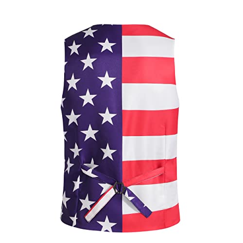 Image of yolsun Men's Mardi Gras Vest 3D-Print Festival Party Holiday Waistcoats Mardi Gras Outfit