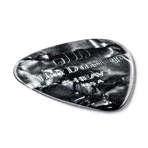 Jim Dunlop 483P02XH Guitar Pick Player Pack - Black Pearl (Pack of 12), Black Pearloid, Ex Heavy - Image 3