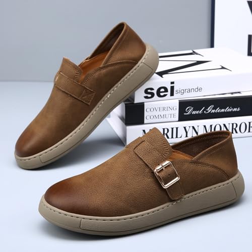 Men's Trendy Buckle - Design Casual Shoes, Fashion Leisure Footwear - Perfect for Urban Strolls, Creative Workplaces & Daily Outings3