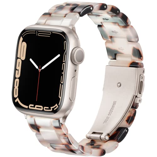 YGTIECS Resin Band Compatible with Apple Watch Bands for Women 49mm 46mm 45mm 44mm 42mm(S1-3), Lightweight Comfortable with Stainless Steel Buckle for iWatch Series 10 9 8 7 6 5 4 3 2 1 SE Ultra1/2