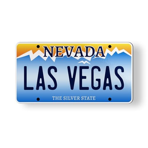 Imán estilo placa de licencia Nevada Las Vegas 3.5" miniatura 1