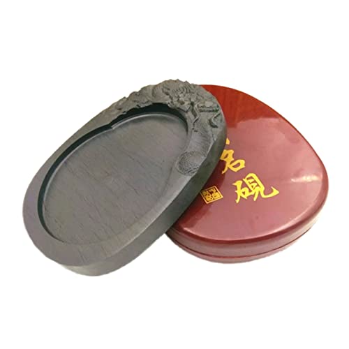 OFFIGAM カバー付きのインクストーン 伝統的な筆記用具 インク砥石 書道石