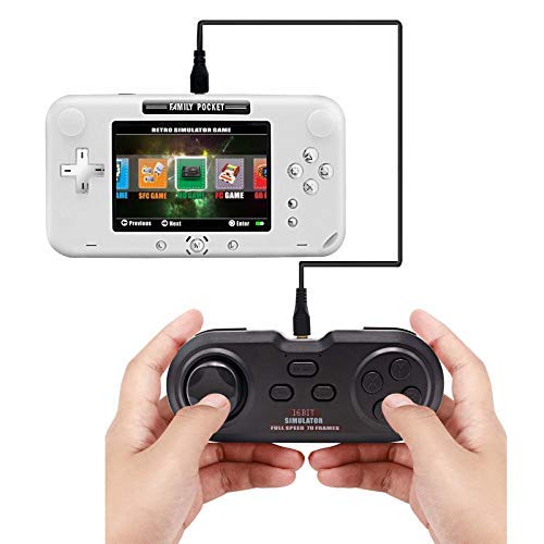 E-MODS GAMING Handheld Games for Kids Adult, Built-in 2000+ Retro Games 4''HD Portable Game Console with 16G TF Card &16Bit Controller, Electronic Gaming Device Support TV 2X Players for Travel Gift