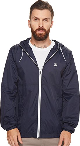 Image of Volcom Men's Ermont Hooded Windbreaker Jacket - Wind & Water Resistant