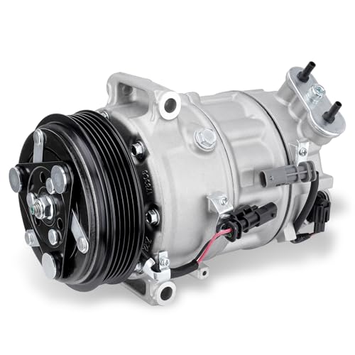 Air Conditioner AC Compressor Compatible with 2012-2015 Chevy Equinox 2.4L, 2012-2015 GMC Terrain 2.4L, w/Two Plug, Replacement for 23255703
