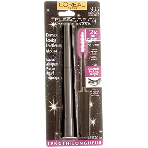 L'Oreal Paris Telescopic Mascara - Carbon Black, Lengthening Wand