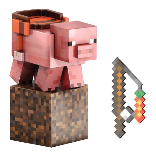 Mattel Minecraft Serie de Diamante Figura de acción de cerdo con