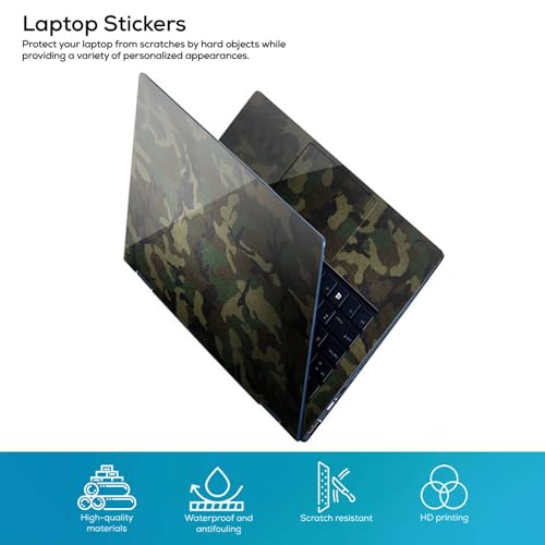 Image of Galaxsia Indian Army D1 Full Body Vinyl Laptop Skin /Sticker /Cover Upto 15.6 Inches Laptops Laminated-Removable-HD Quality Compatible for Hp-Dell-Sony-Lenovo-Asus etc.(15x10 Inches)