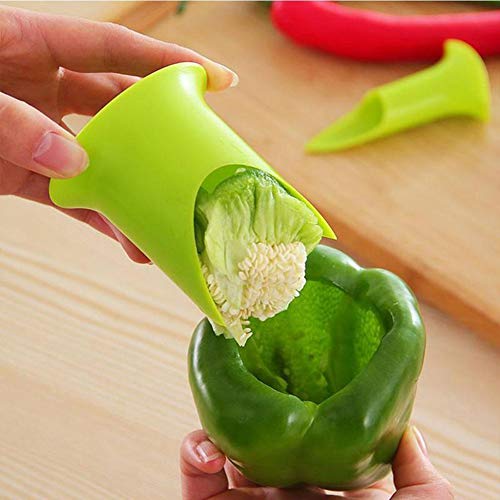 AKOAK 1 pacote de descaroçador de pimenta, ótimo separador de vegetais e frutas para cozinha, pode r