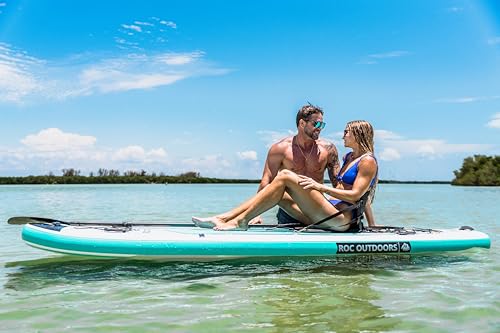Image of Roc Inflatable Stand Up Paddle Board with Premium SUP Paddle Board Accessories, Wide Stable Design, Non-Slip Comfort Deck for Youth & Adults