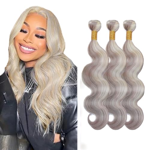 HuxoWax Body Wave 30 32 34�C���` 613 �u�����h �l�� �� �O���[ �o�[�W�� ���� 3�� ���v 300g PGrey/613 �J���[ �c�[�g�[�� �O���[ �~�b�N�X �u�����h �l�� �G�N�X�e���V����