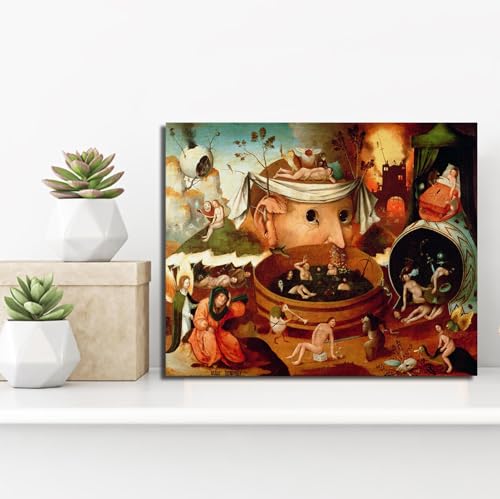 Tableau Jheronimus Bosch abstrait 20x25cm pour impression murale salon