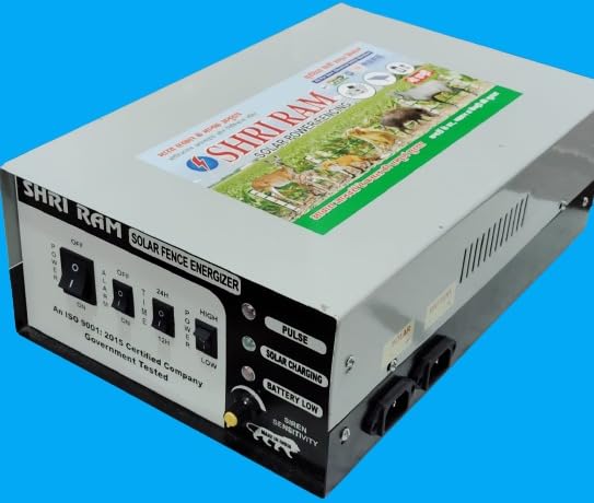 shri ram (20 KV90 Acre) zatka Machine Solar Fence Energizer Security System | Solar Power Fencing System for Agricultural