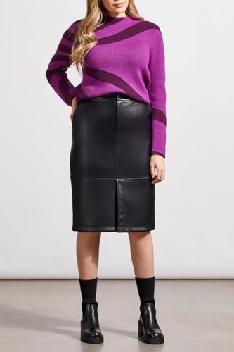 Tribal Women's Buttoned Faux Feather Skirt with Front Slit2