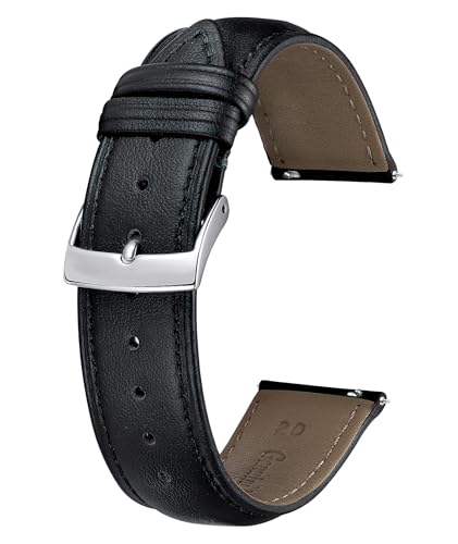 Image of BINLUN Leather Watch Bands Quick Release Premium Calfskin Replacement Watch Strap Multicolors Watchbands for Men Women 12mm 14mm 16mm 18mm 19mm 20mm 21mm 22mm
