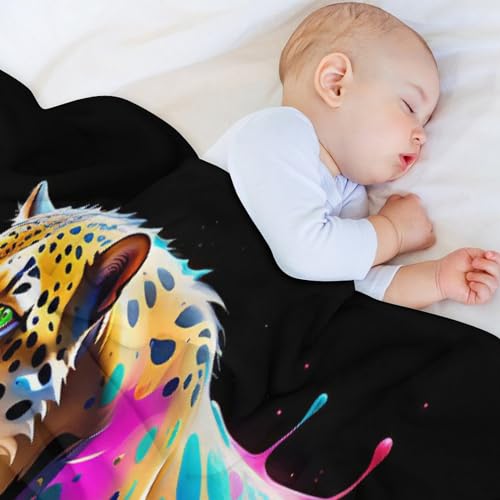 Manta de franela de leopardo manta de felpa para cama y sofá 4