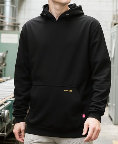 BOCOMAL FR Hoodies Pullover 14oz Heavyweight Cotton Fleece Flame Resistant Hooded Sweatshirts NFPA21124