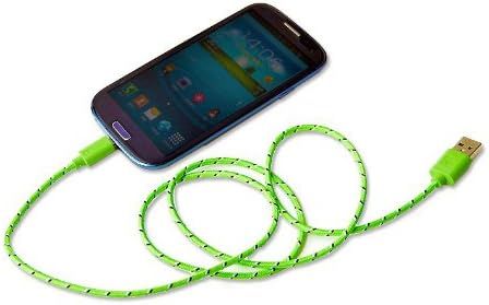 Casecover Universal Micro USB 3M 10FT Colorful Fabric Braided Data Cable Micro USB Data Sync Cable Charger Charging Cord for Android Samsung Galaxy S2 S3 S4 Note 2 HTC EVO One X S (green)