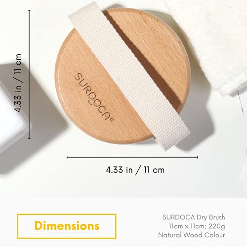 SURDOCA Dry Brushing Body Brush, Physical Exfoliating Scrubber, Lymphatic Drainage Massager Brush, Cellulite Remover Brushes, Bath Brush for Shower, Natural Bamboo (Boar Bristles) - Image 7