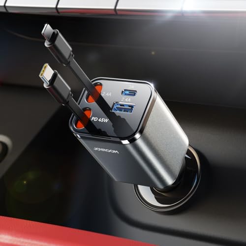 �y������莮�zJOYROOM ������莮�[�d�P�[�u�� �� �V�K�[�\�P�b�g �ԍڏ[�d�� 84W�y4�䓯���[�d�\�E���R���p�N�g�݌v�z �J�[�`���[�W���[ �}���[�d Type-C 12V/24V�Ή� iPhone/Android/MacBook Air/iPad