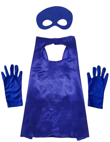 Image of BookMyCostume Kids Superhero Cape and Eye Mask Set for Boys & Girls - Fancy Dress for School Annual Day, Dance Drama & Theme Birthday Return Gift | Aged 3-10 Years