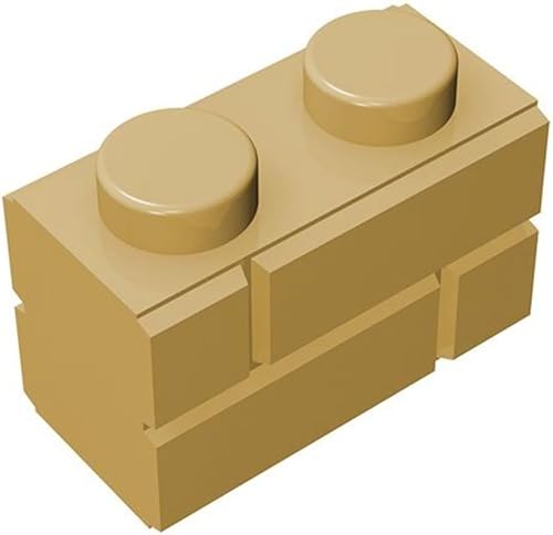 Miniatura 6 de Juego de 265 piezas de ladrillos de perfil de mampostería bronceados para piezas y piezas de pared de ladrillo a granel, castillo de ciudad,