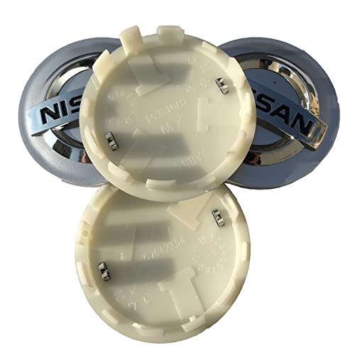4PCS Replacement for Nissan Wheel Center Hub Caps 54mm/2.12 inch Car Wheel Center Hub Cap Hubcap Cover (Chrome)