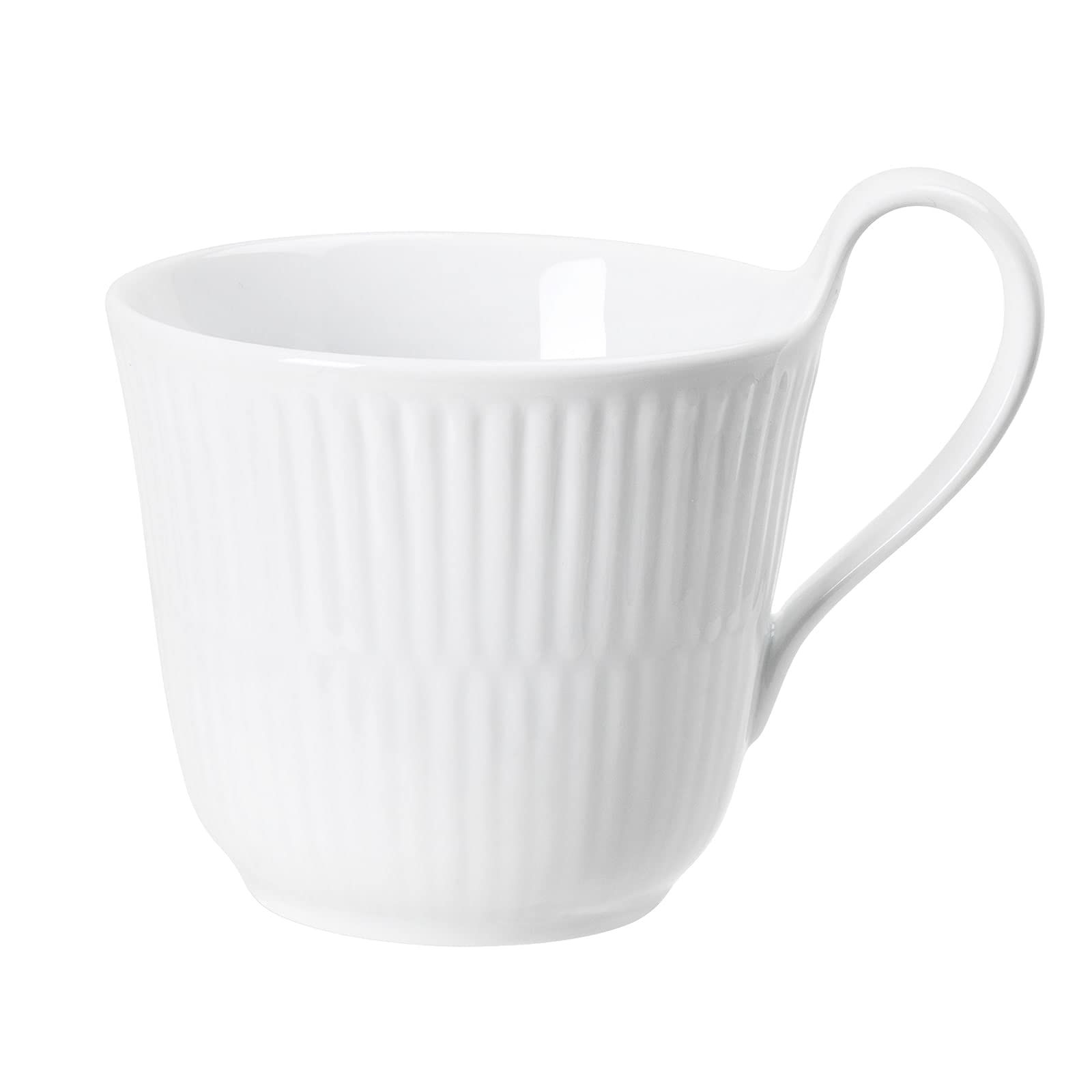 ロイヤル コペンハーゲン Royal Copenhagen 1062484 White Fluted Mega Mug with Porcelain Handle 25 cl