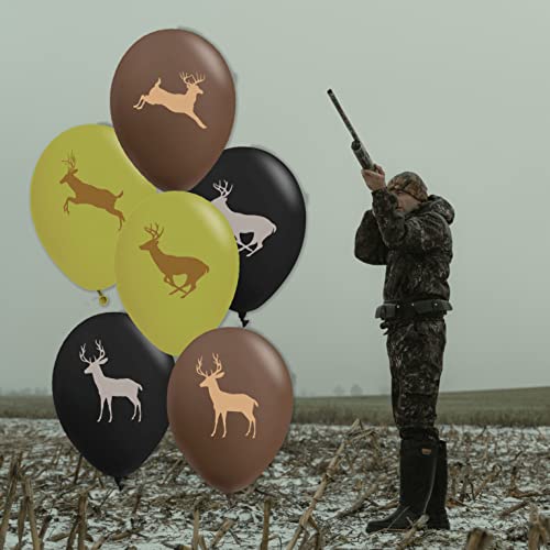 Image of Havercamp Buck Balloons (18 pcs.) 18; 12in. Latex Balloons. Beautiful Tone-Matching Prints. Great for Hunter Themed Party, Camouflage Motif, Birthdays, Graduation, Father's Day. Made in Italy!