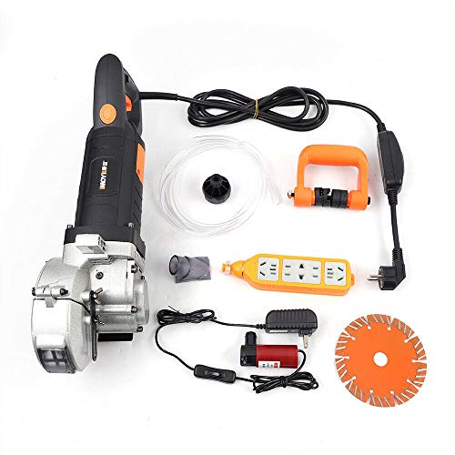OUKANING Handkreissäge 4800W Mauernutfräse Elektrische Mauernutfräse Schlitzfräser Wandschlitzer 42mm 5 Trennscheiben – Bild 6