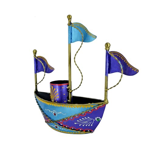 Image of CraftVatika Metal Turkish Ship Boat Naav Showpiece Tabletop Home Decorative Items for Living Room Home Decor Hall Room Desktop Side Corner, Home Decoration Items, Office Desk Organiser