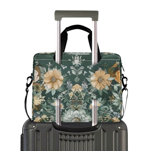 Bolso para laptop floral verde 15.6 pulgadas miniatura 4